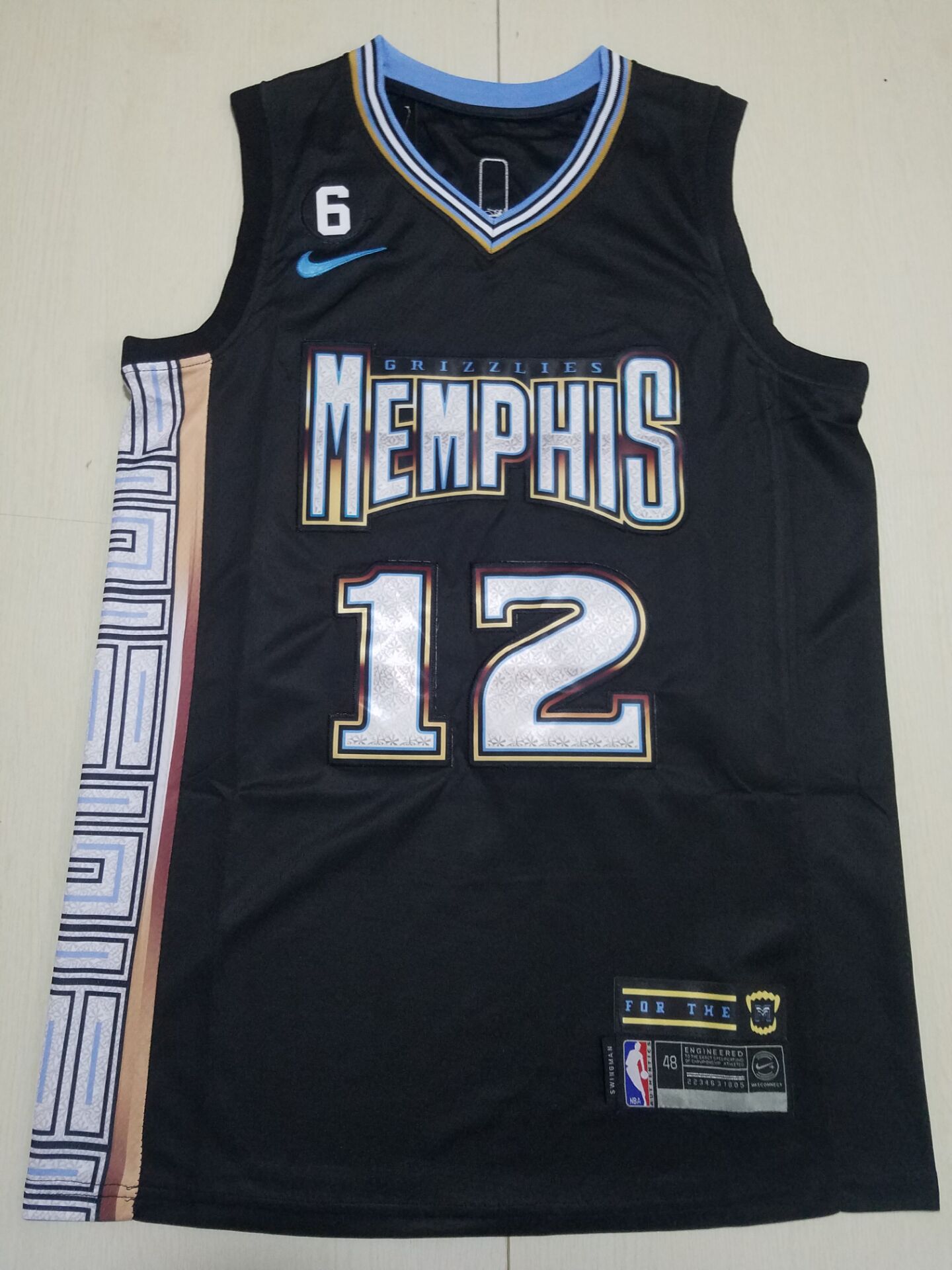 Men Memphis Grizzlies #12 Morant Black City Edition Nike 2022 NBA Jersey->new orleans pelicans->NBA Jersey
